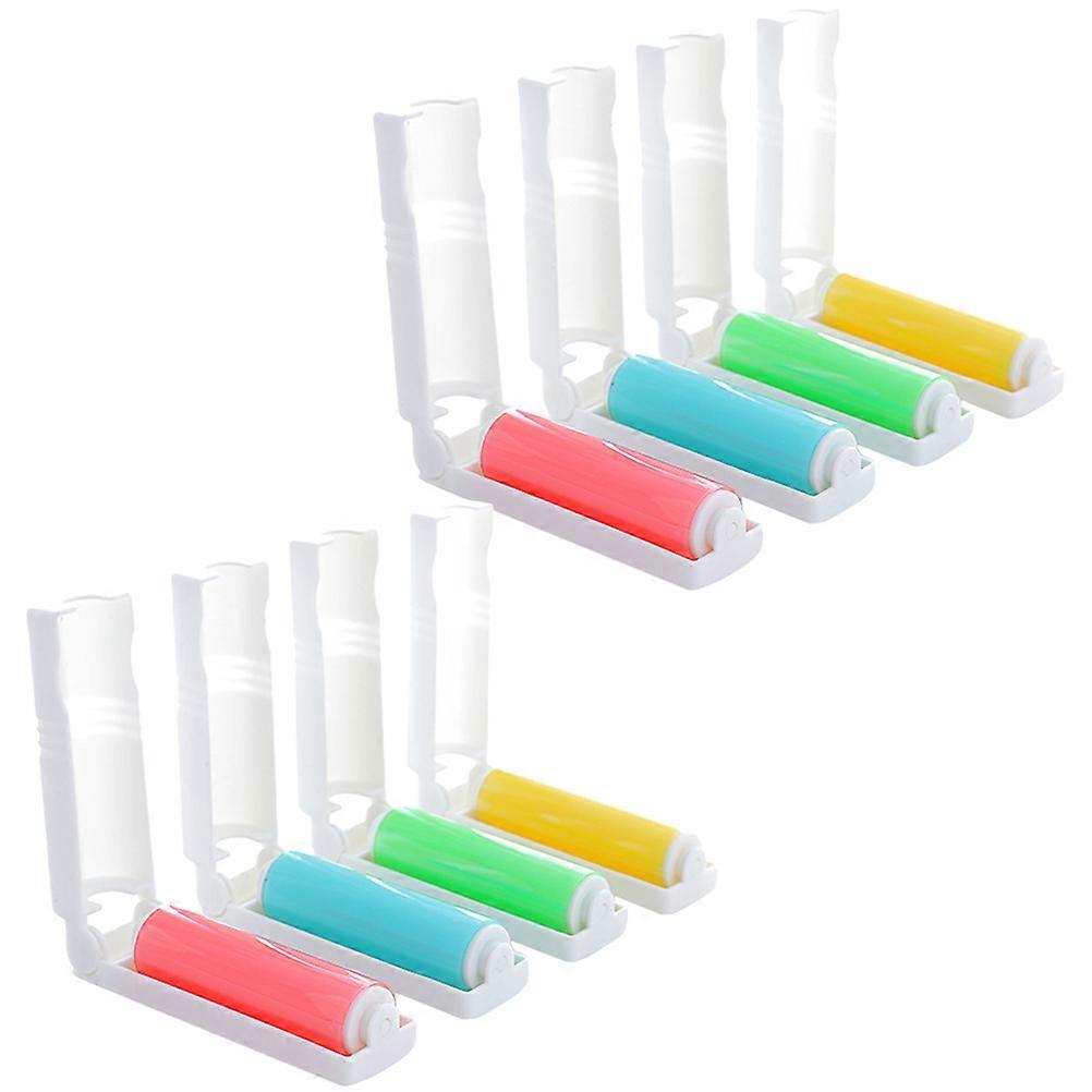 Lint Removers For Clothes Green Foldable Lint Rollers TPR Fabric Cleaning Reusable Sticky Picker 8Pcs