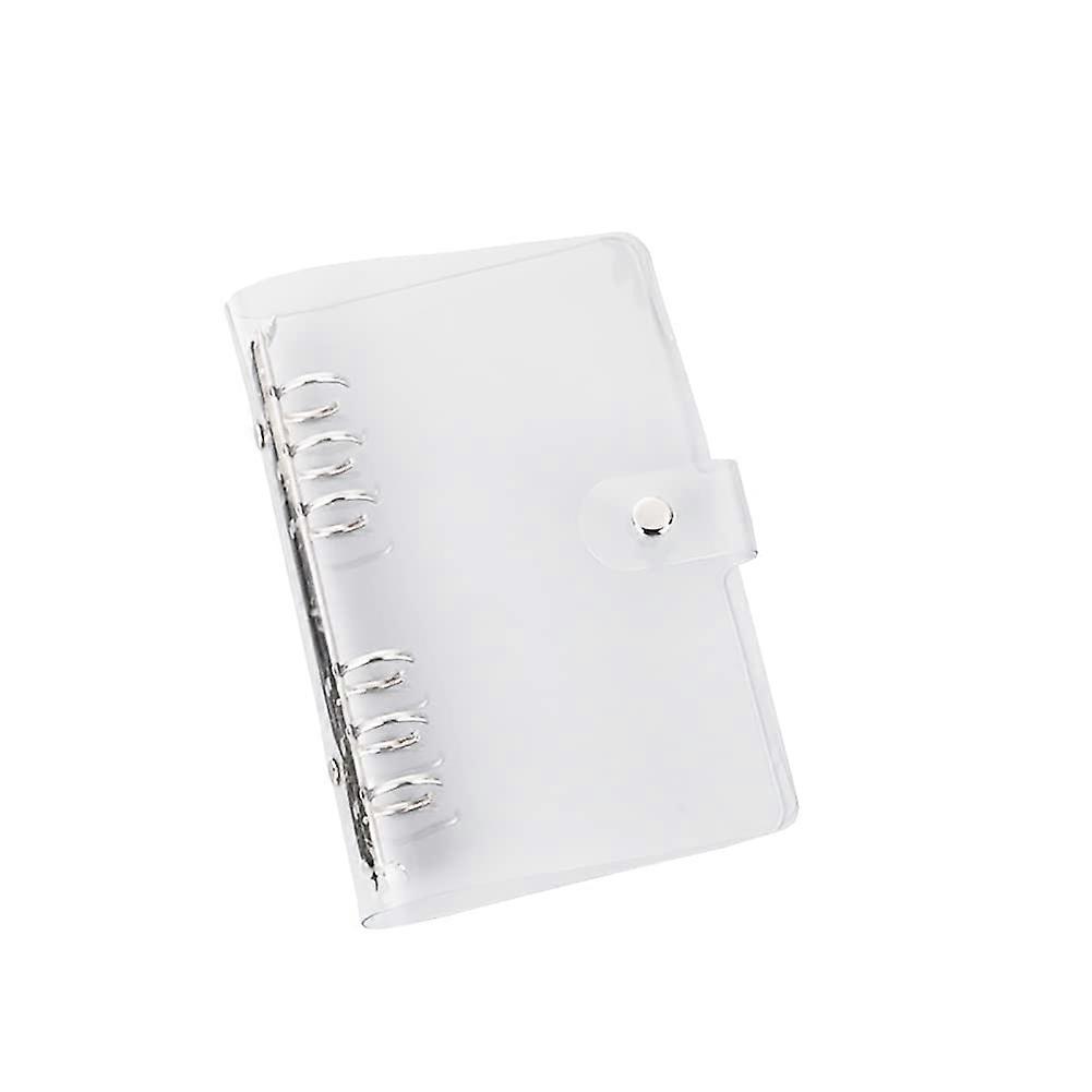 A6 6Ring Loose Leaf Binder Diary Clear Ring Binder Cover Ring Binder Notebook Folder Notebook Cover Binder Cover with Snaps
