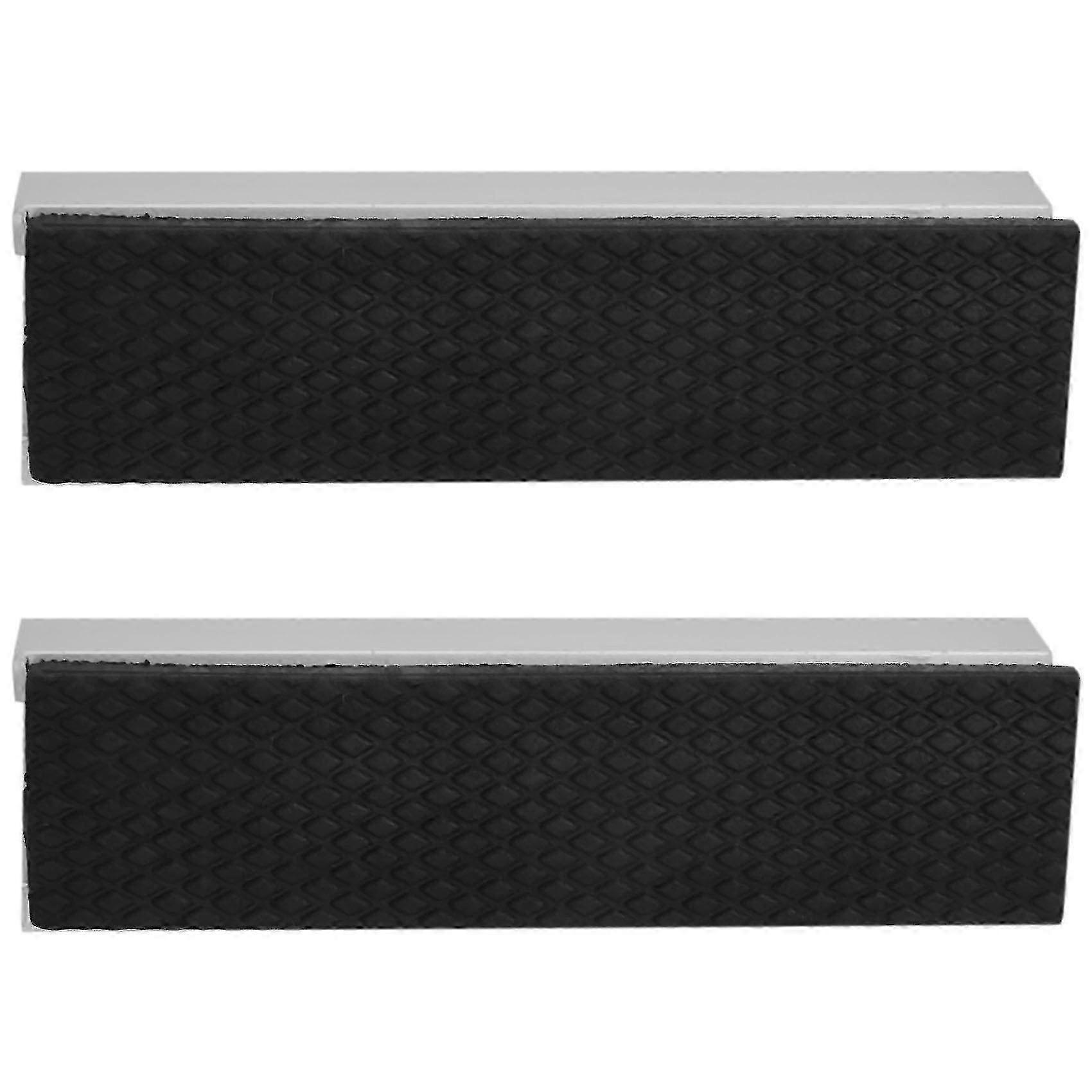Universal Soft Vise Jaws 4-Inch Protector Covers - 2 Pcs Silver Pads for Metal, Multi-Purpose Protection & Grip