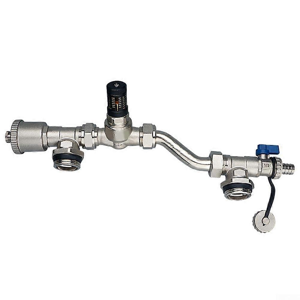 Differential pressure bypass valve, underfloor heating manifold with selfregulating system