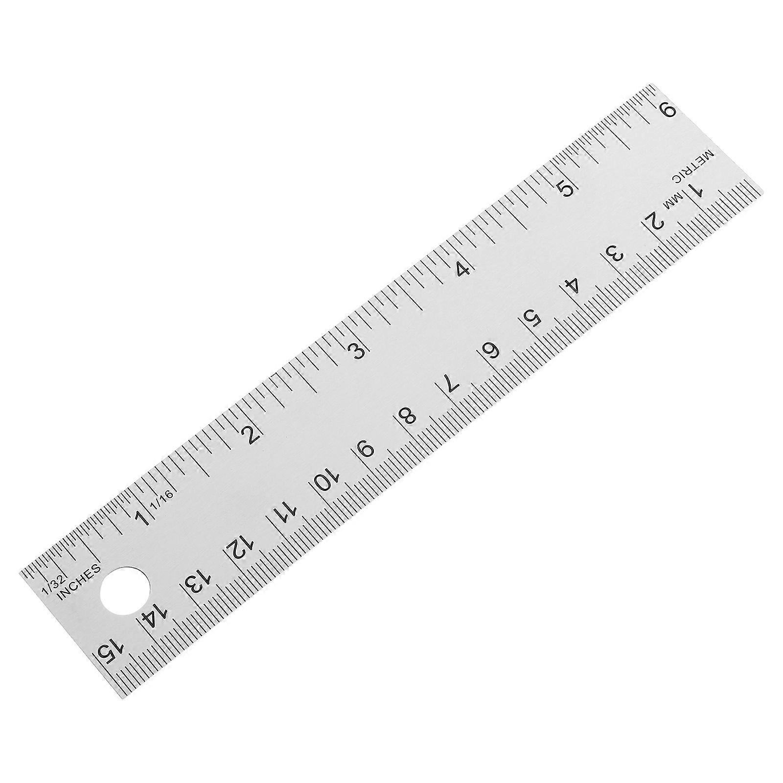 Stainless Steel Cork Back Ruler, Non Slip Metal Straight Ruler with Markings for Precision Measuring in Engineering, Drawing and School Projects