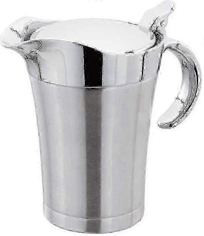 Double Insulated Sauce Jug With Hinged Lid, Suitable For Stainless Steel Gravy Boat (750ml)