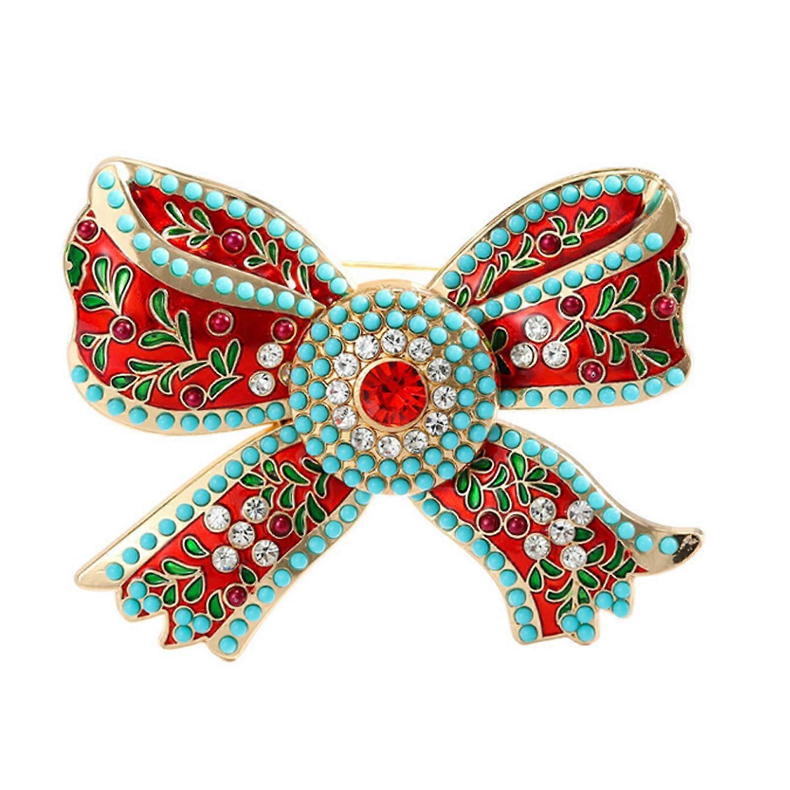 Elegant brooch with bow, royal courts, sparkling rhinestones, unique pin for formal occasions