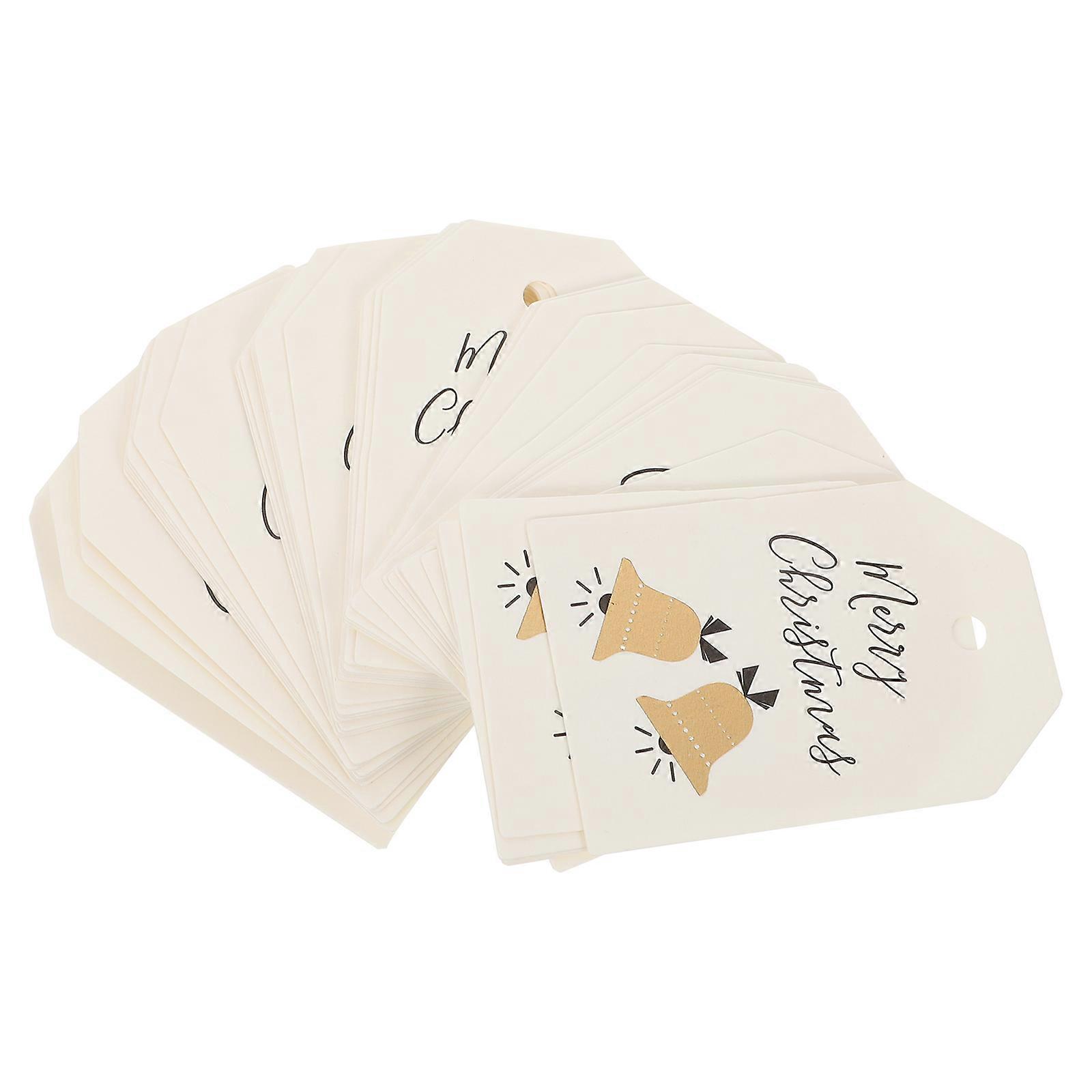 Hanging Cards Rectangular with Hole Christmas Theme Bookmarks Paper 6.8x4.5cm 200Pcs