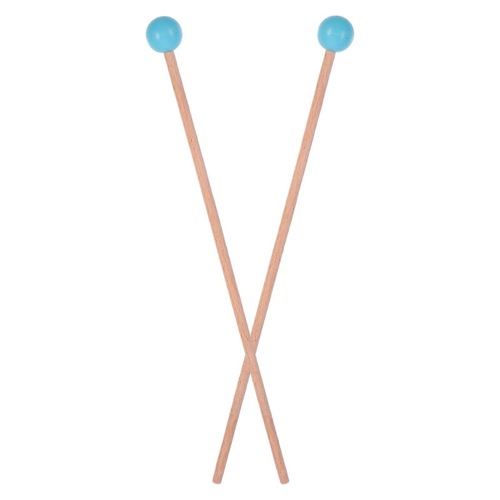 Blue Xylophone Hammer Pair with Silicone Head for Instrument Use Durable Synthetic Material 1 Pair