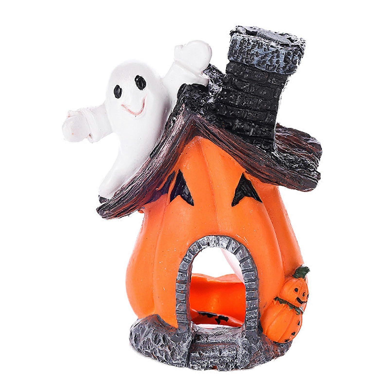 Aquarium Resin Pumpkin House Shelter Decoration Shrimp Fish Pet Hideouts Aquarium Ornament Scene Landscape