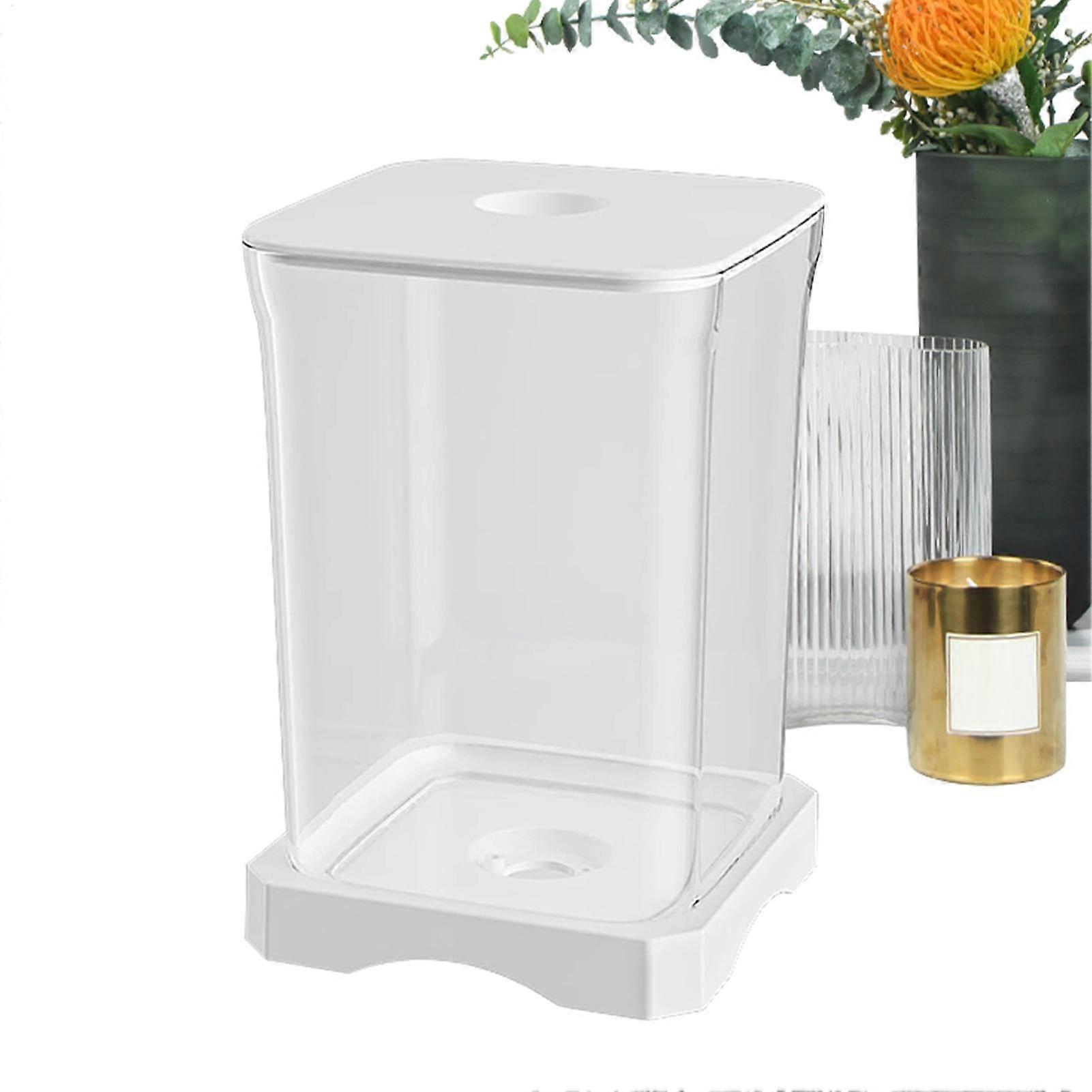 Betta Tank, Fish Tank, Desktop Aquarium, Small Betta Fish Tank Starter Kit with Rectangular Aquarium for LED Lamps for Table Decoration White