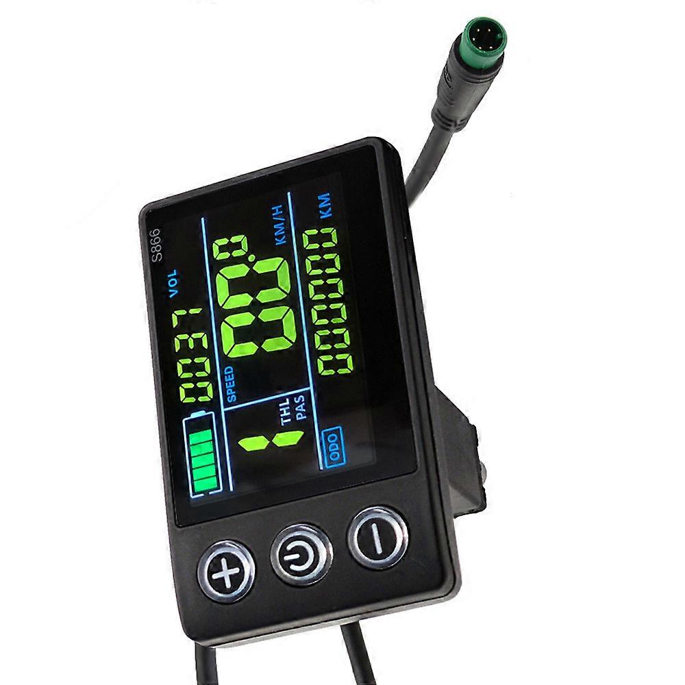LCD Meter Electric Bike Speedometer Odometers 5pin Plugs with Backlit Electric Scooter Control Panel S866 Color Display Multicolor