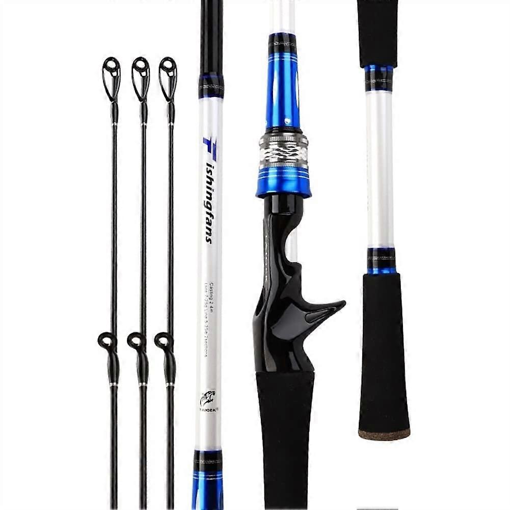 Casting Rod 2.4M Carbon Fiber Lure Baitcasting Adjustable M ML MH Power