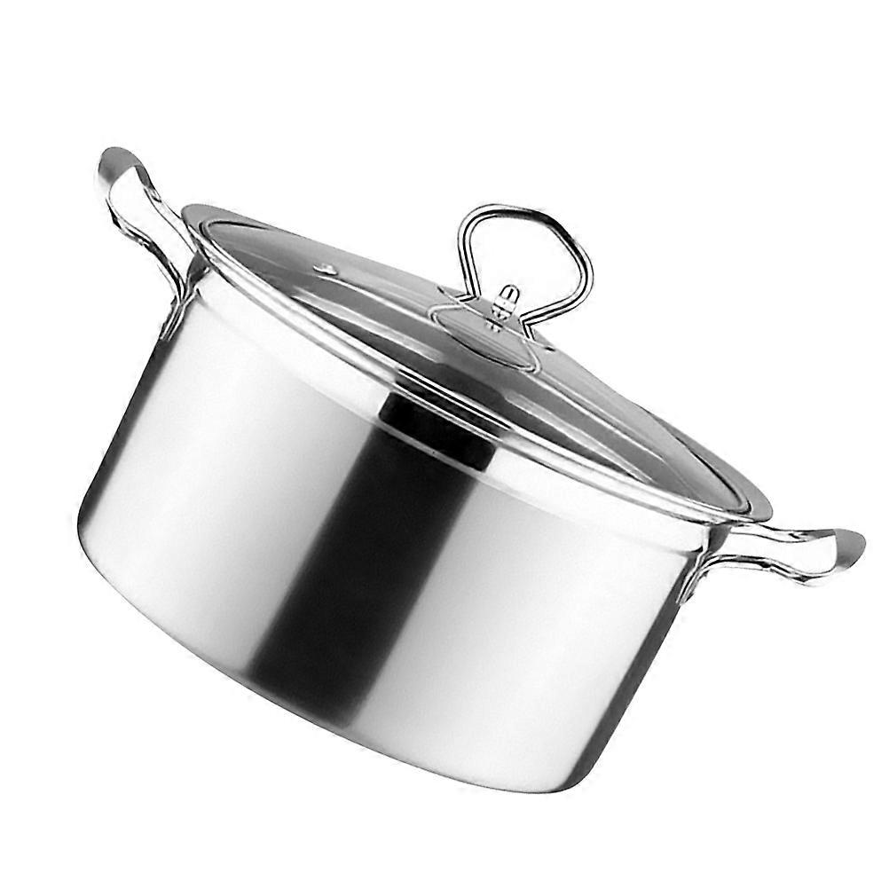Stainless Steel Milk Pot for Induction and Gas Cookers with Tempered Glass Lid, Overflow Prevention Design for Healthy and Easy Cleaning Cooking