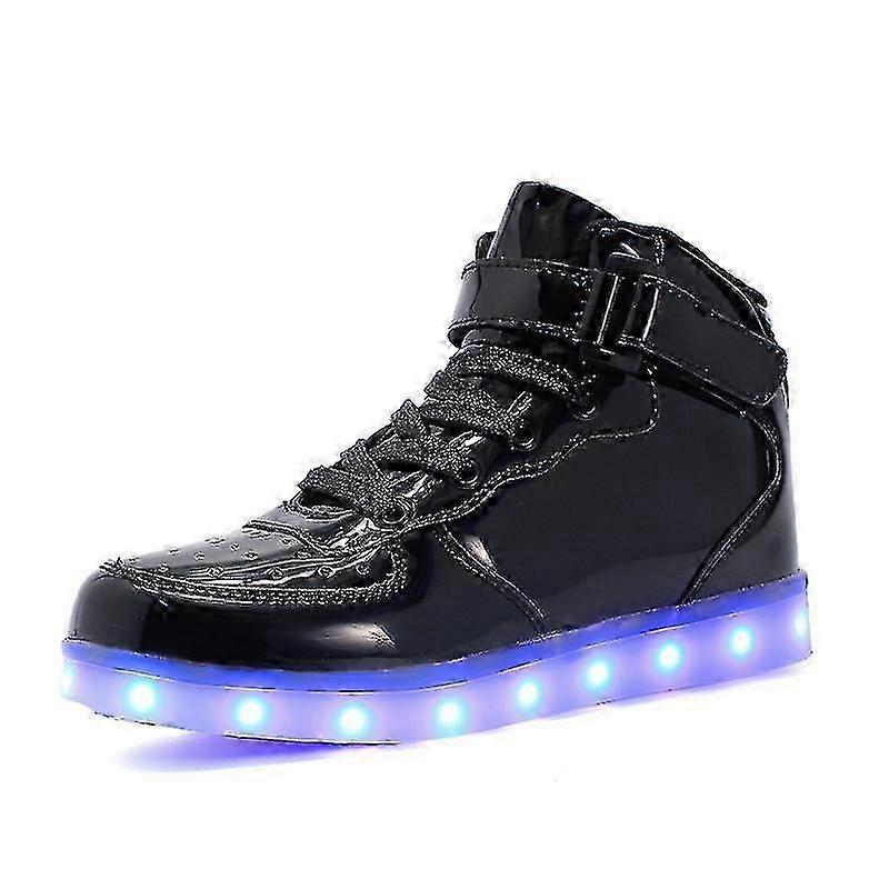 Kadınlar ve Erkekler için LED Işıklı Yüksek Top Eğitmenler - USB Şarj Yanıp Sönen Spor Ayakkabılar, Çift Ayakkabılar
