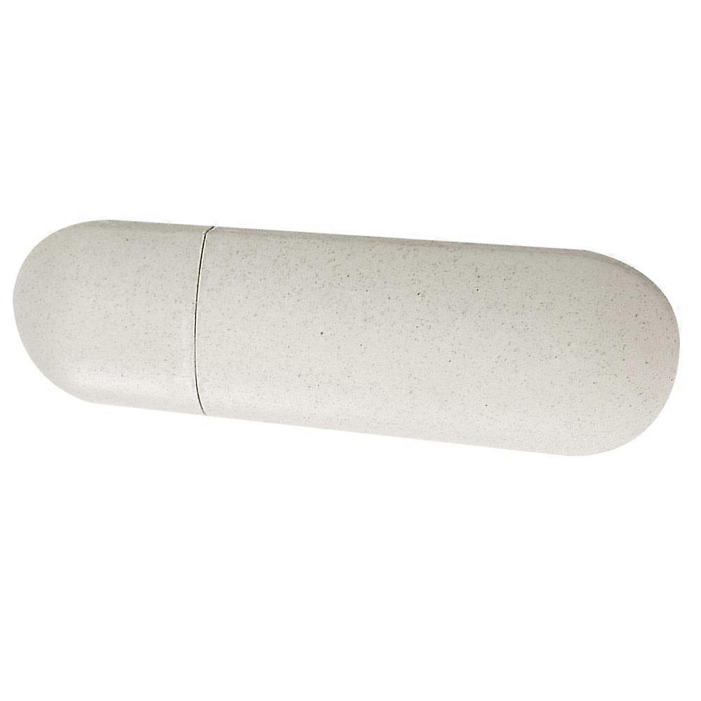 Portable Travel Toothbrush Box with Protective Cover for Storage Use Beige Lightweight and Durable Made of PP 2pcs