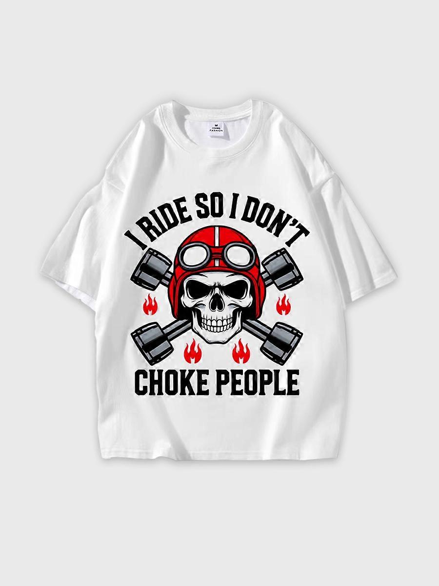 T-shirt round neck Pattern loose short sleeve E380