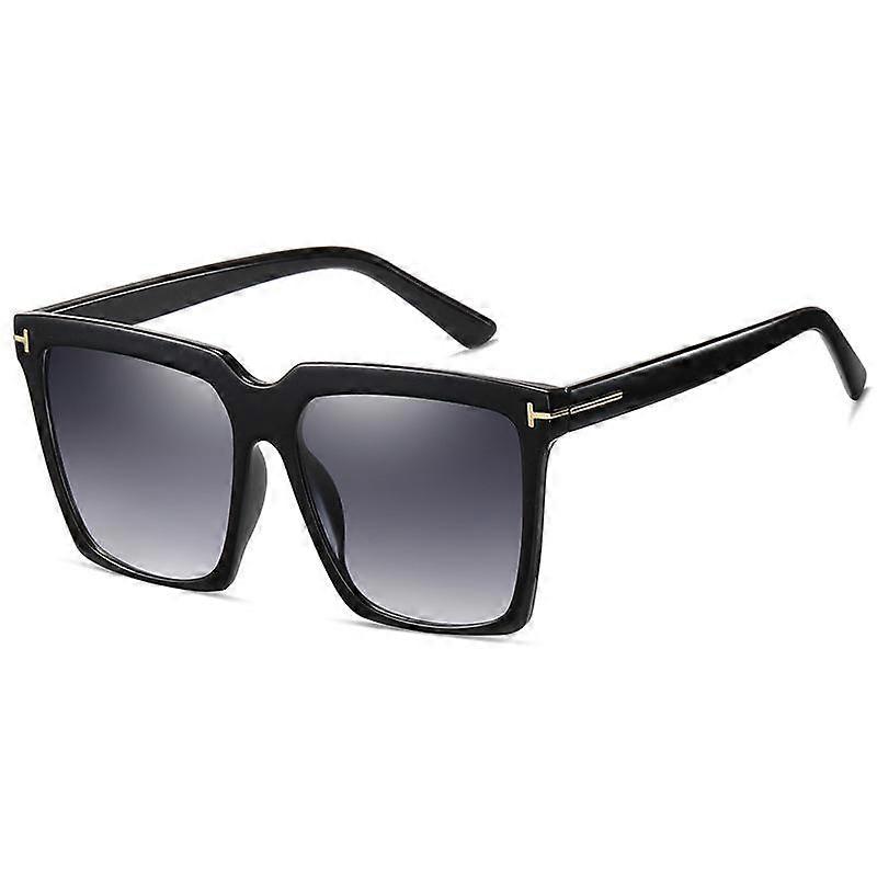 T-Shaped Men Large Frame Retro Women Square Individualized Sunglasses Rice Nails And