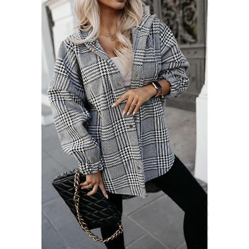 Autumn and Winter Women's Plus Size Fashion Loose Hooded Jacket