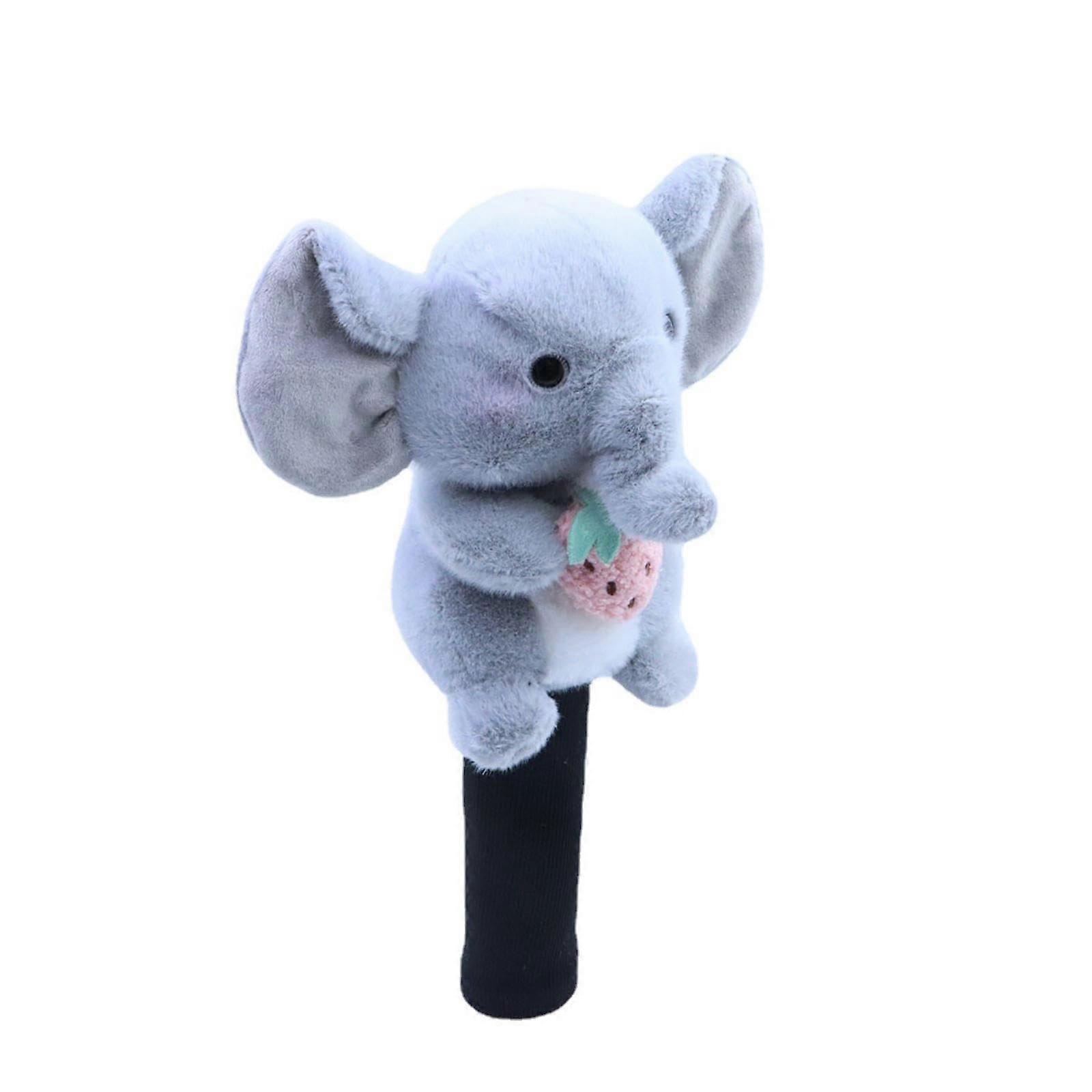 Golf club protective cover, cartoon design, soft material gray