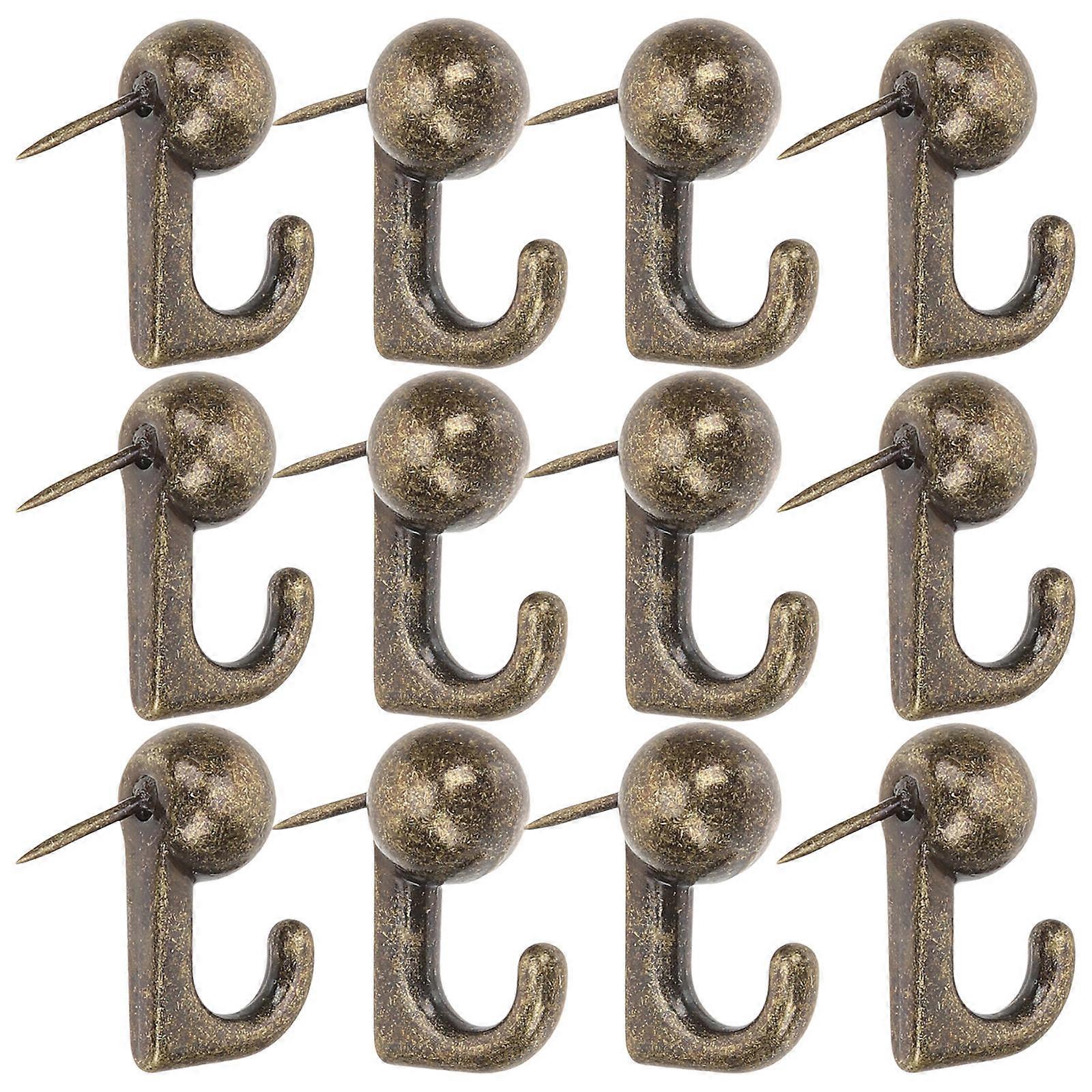 Decorative Push Pin Hooks for Home Made of Zinc Alloy Multi Color 30 Pieces