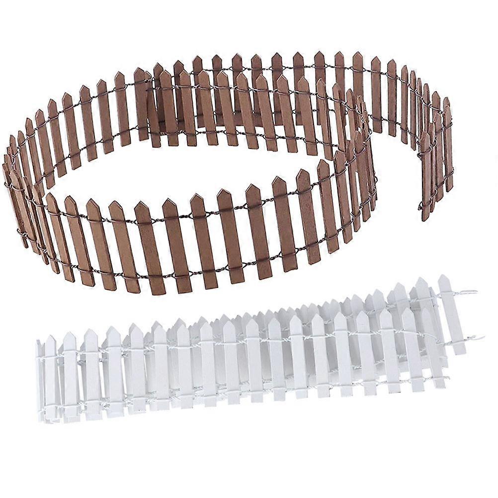 Miniature White Garden Fences for Dollhouse, Fairy Garden & Mini Landscape – Durable & Easy to Assemble Micro Fencing Set