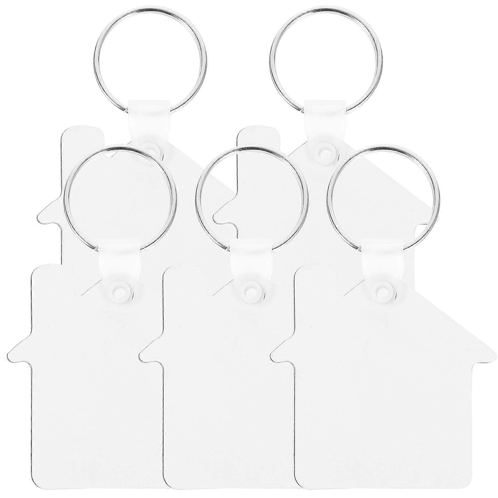 DIY White Wood and Aluminum Alloy Keychain Blanks for Custom Sublimation Gifts Perfect Size for Handmade Crafts