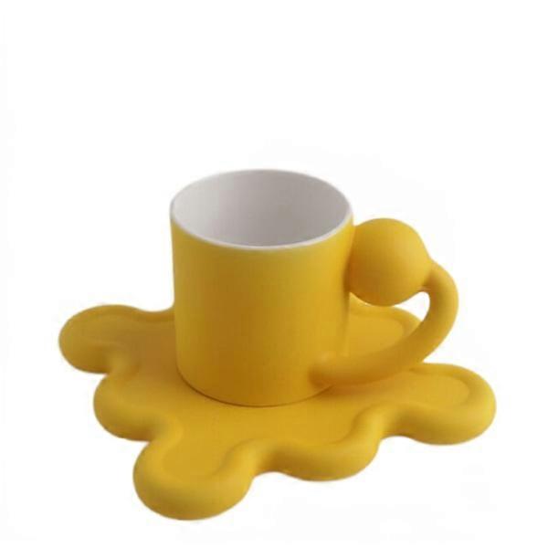 250ml Creative Planet Mug With Irregular Plate Nordic