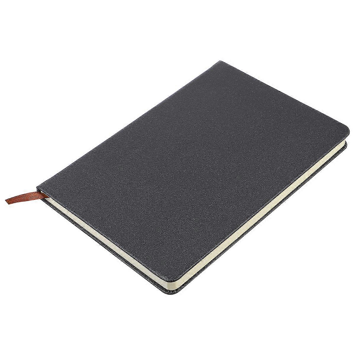 PU Cover Business Notebook, Black Simple Style Diary for Work, School, Office   Daily Agenda Planner, Notepad for Scheduling and Creative Writing