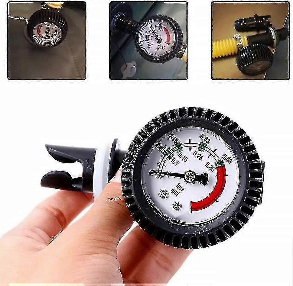 Inflatable Dinghy Pressure Gauge, Placstic Air Pressure Gauge 0-5.08 Psi Barometer For Inflatable Kayak Boat And Inflatable Sup Board Auspicious