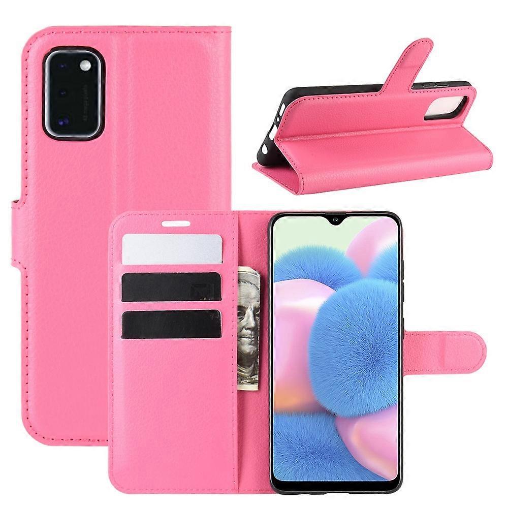 Litchi texture PU cuir magnétique Flip Stand étui de téléphone pour Galaxy A41 (version mondiale) - Ro