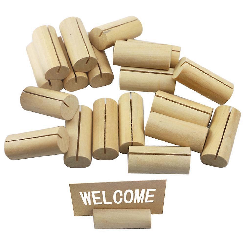 Composite Memo Holder for Office Use with Slot to Hold Cards Memos Pictures Light Brown 20PCS