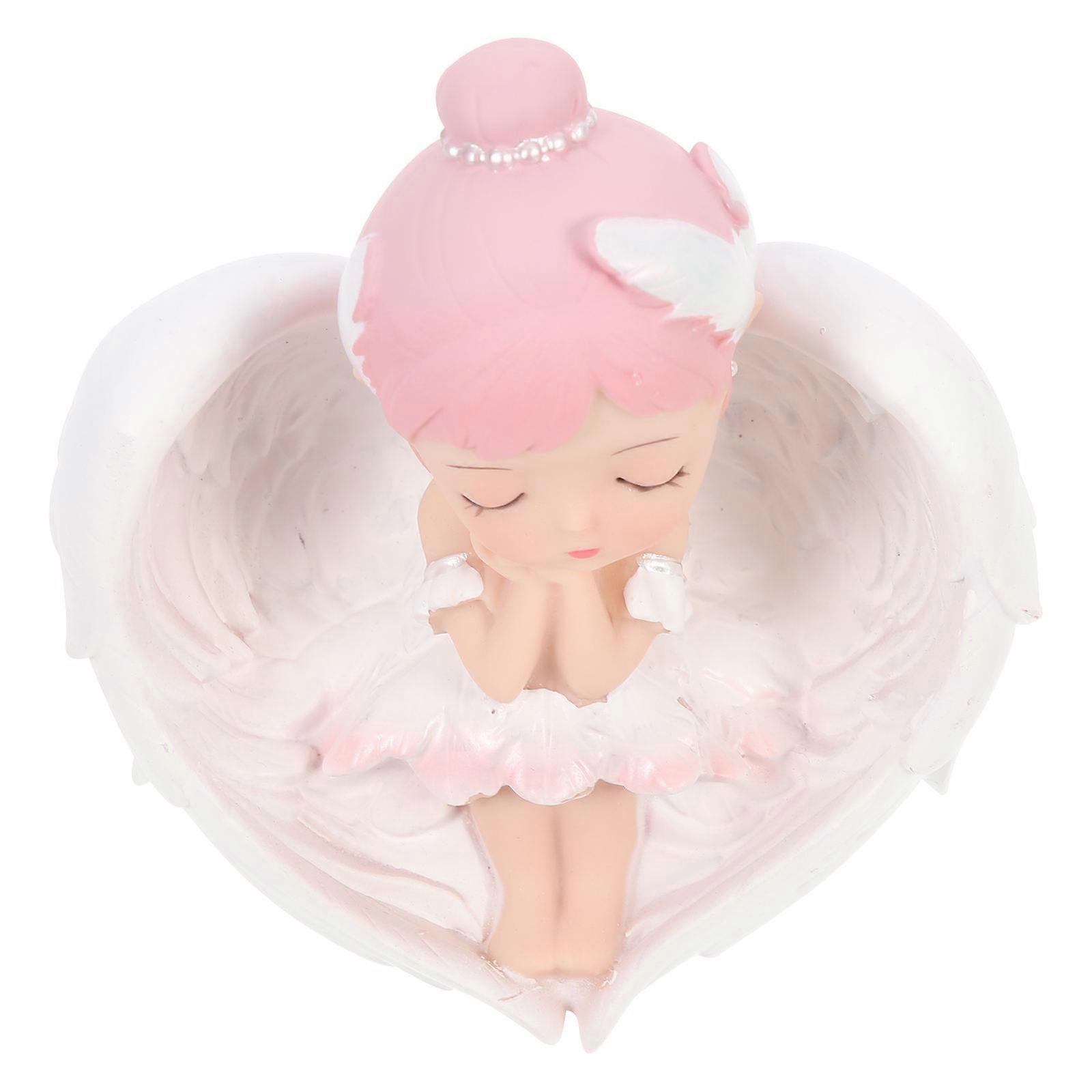 Lovely Car Decor Ballet Girl Figurine Crafted From Resin Suitable For Office Or Café 1Pack