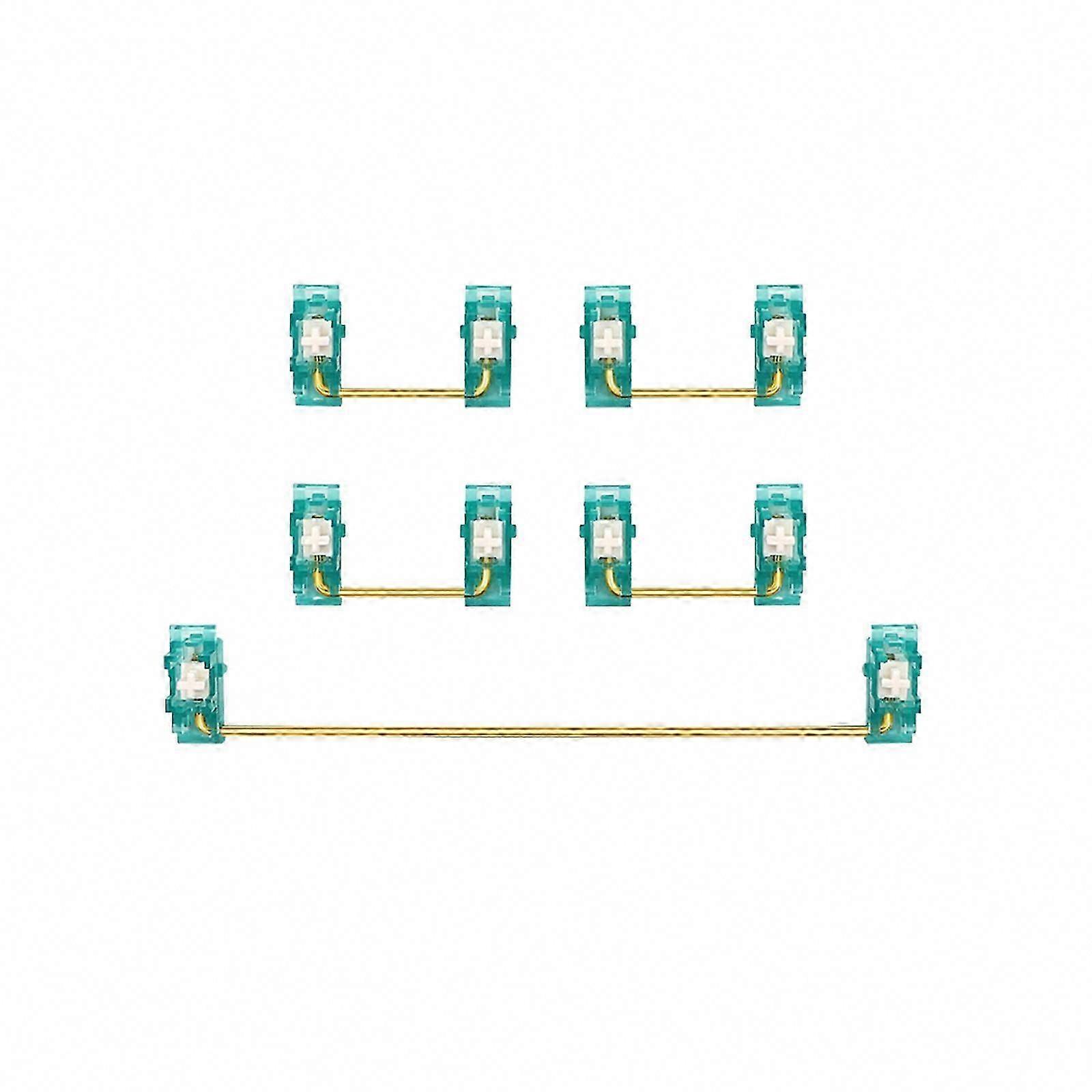 Mechanical Keyboard Modifier Plate Mount Screw-in Stabilizers Transparent Blue Steel Wire 6.25X Keycap Stabilizers