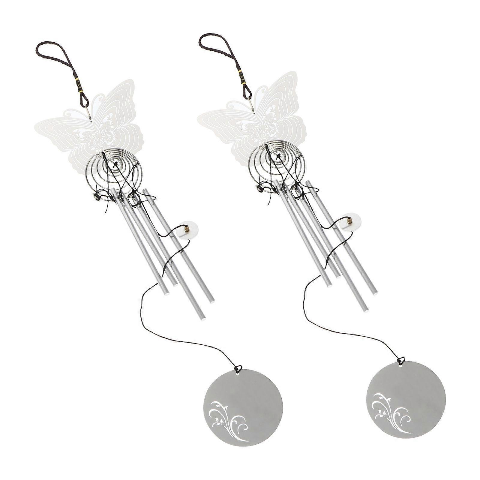 Garden Decorations Butterfly Windchimes For Windows Assorted Color 2Set