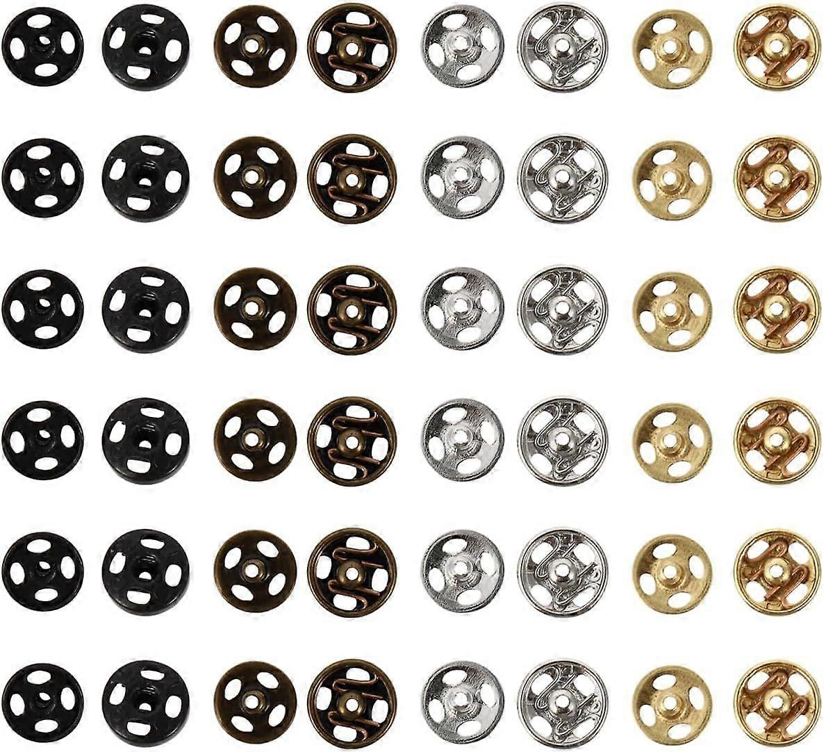 80 stk sy-på-trykknapper - 6 mm håndsyning trykknapper metal usynlige trykknapper fastgørelseselementer til gør-det-selv-projekter beklædningsgenstande