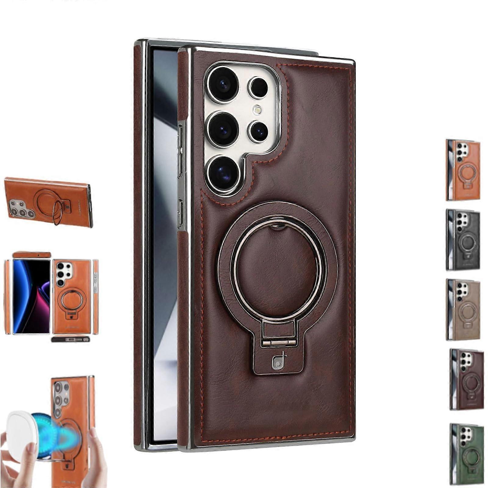 Sentimental Value Leather Phone Case (S24 Ultra, Dark Brown)