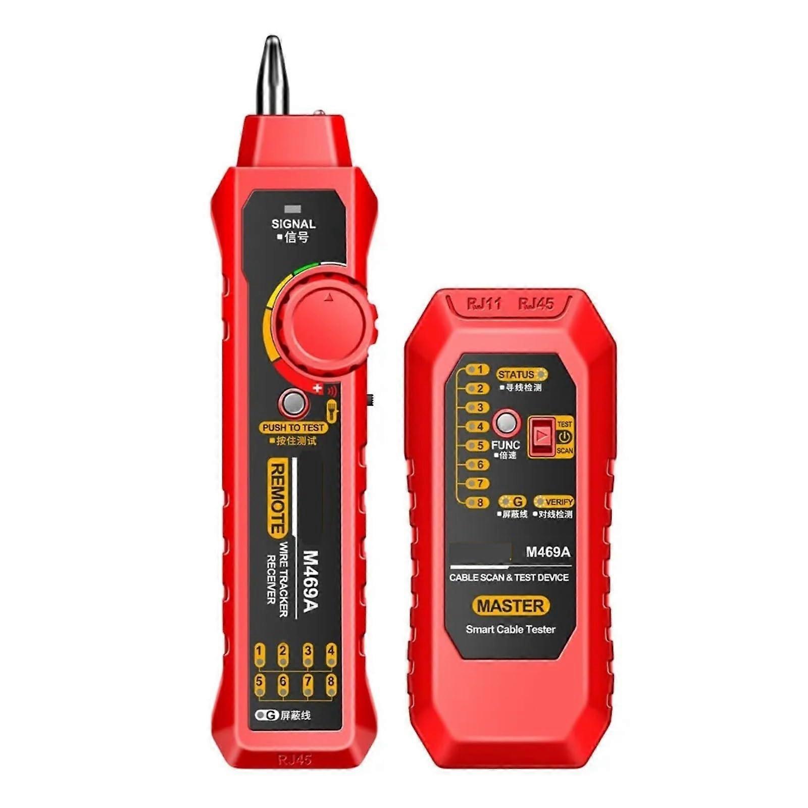 Network cable tester, Network cable tracer, Network analyzer, Telephone line, Network line detector, Tracer, Test cable tool (Red)