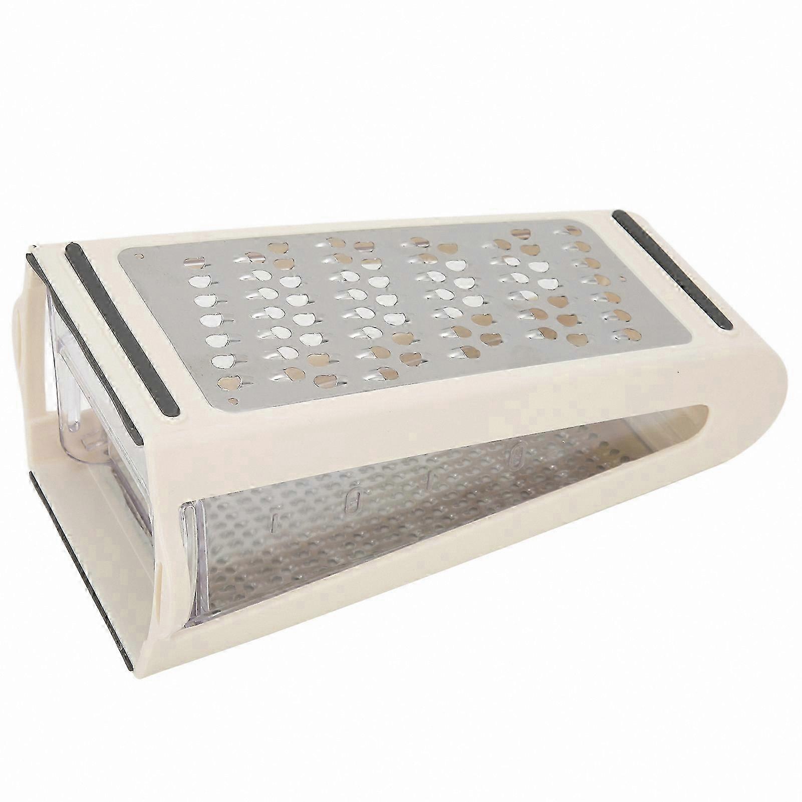 Two-Sided Grater with Detachable Container for Kitchen Use, 22x13.5x8.5cm Size