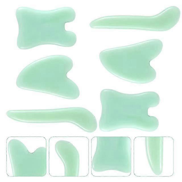 6Pcs Tools Face Scraping Board Natural Jade Guasha Board  hk