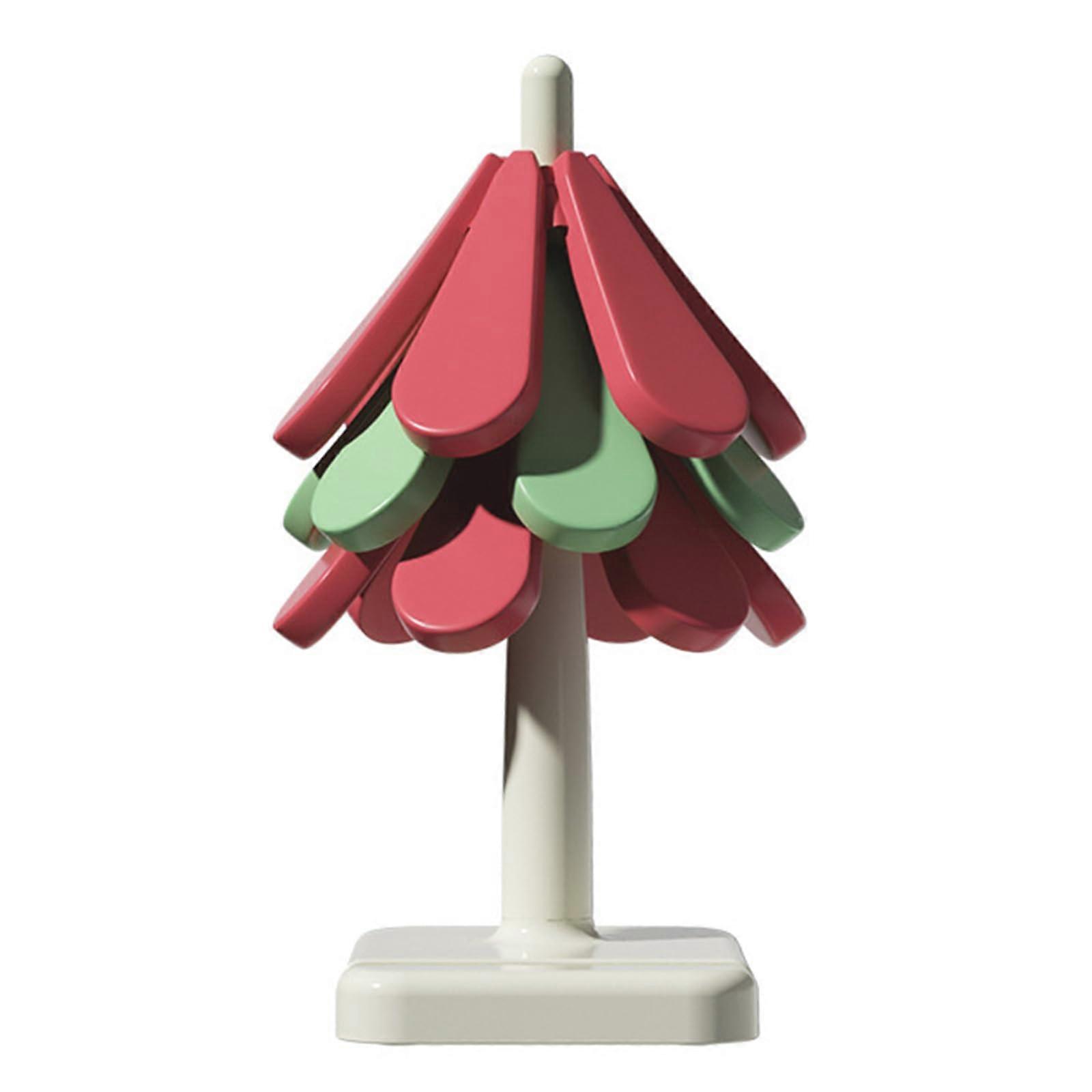 Coaster Thermal Insulation Pad Christmas Tree Shape ABS Textured 3 Pack For Home And Office