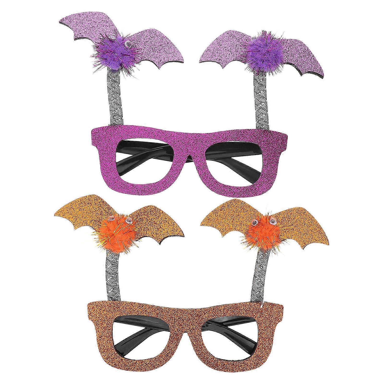 ハロウィーンバットメガネフレーム、仮装パーティー用の面白いアイウェア小道具、ハロウィーンのお祝いと写真撮影の機会のためのユニークな大人のアクセサリー
