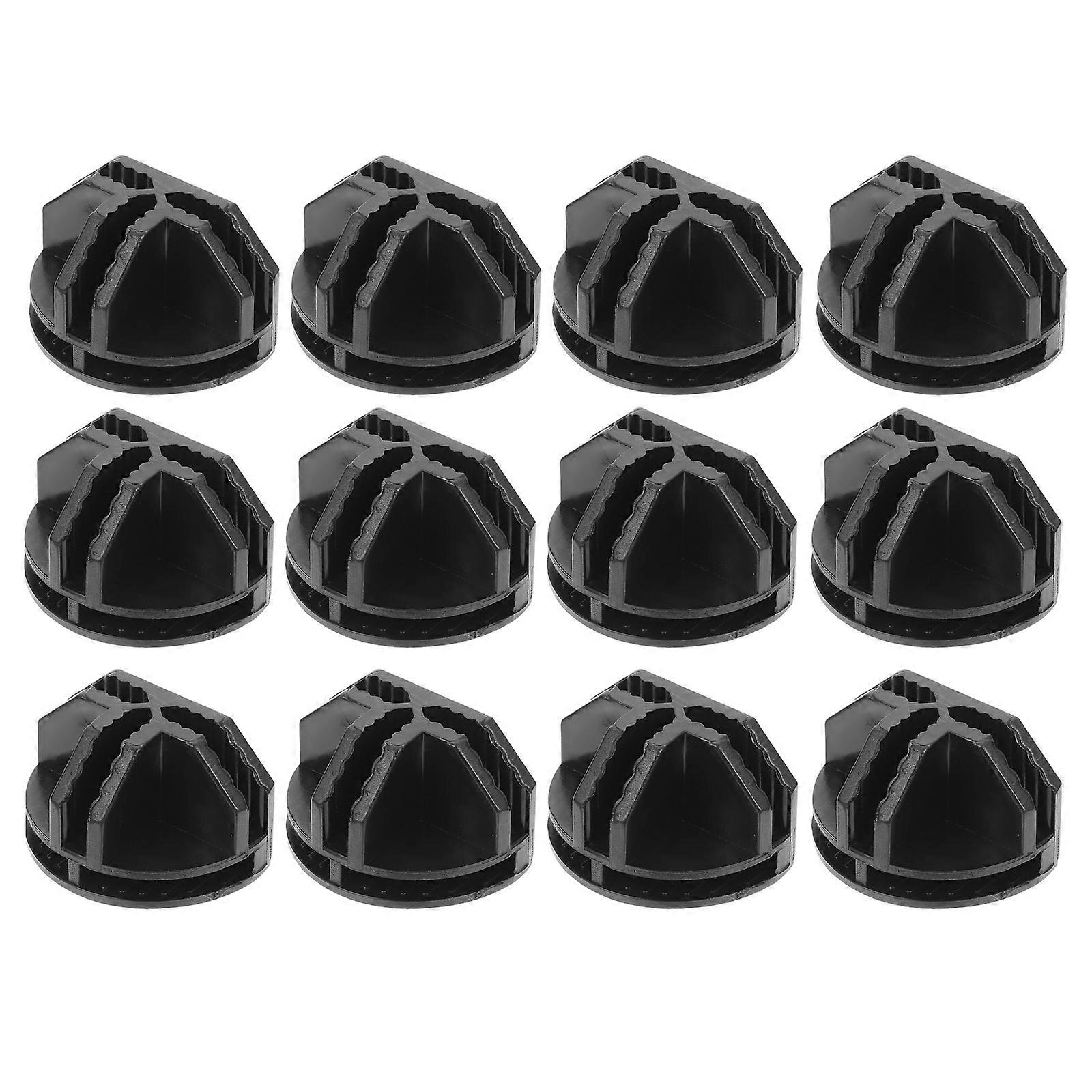 Plastic Closet Connectors 12Pcs For Pet Cage Assembly Secure Connection Durable Black Material