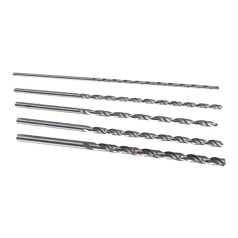 Long Steel Drill Bits Made of HighSpeed Steel for Machine with Twisting Design 5pcs