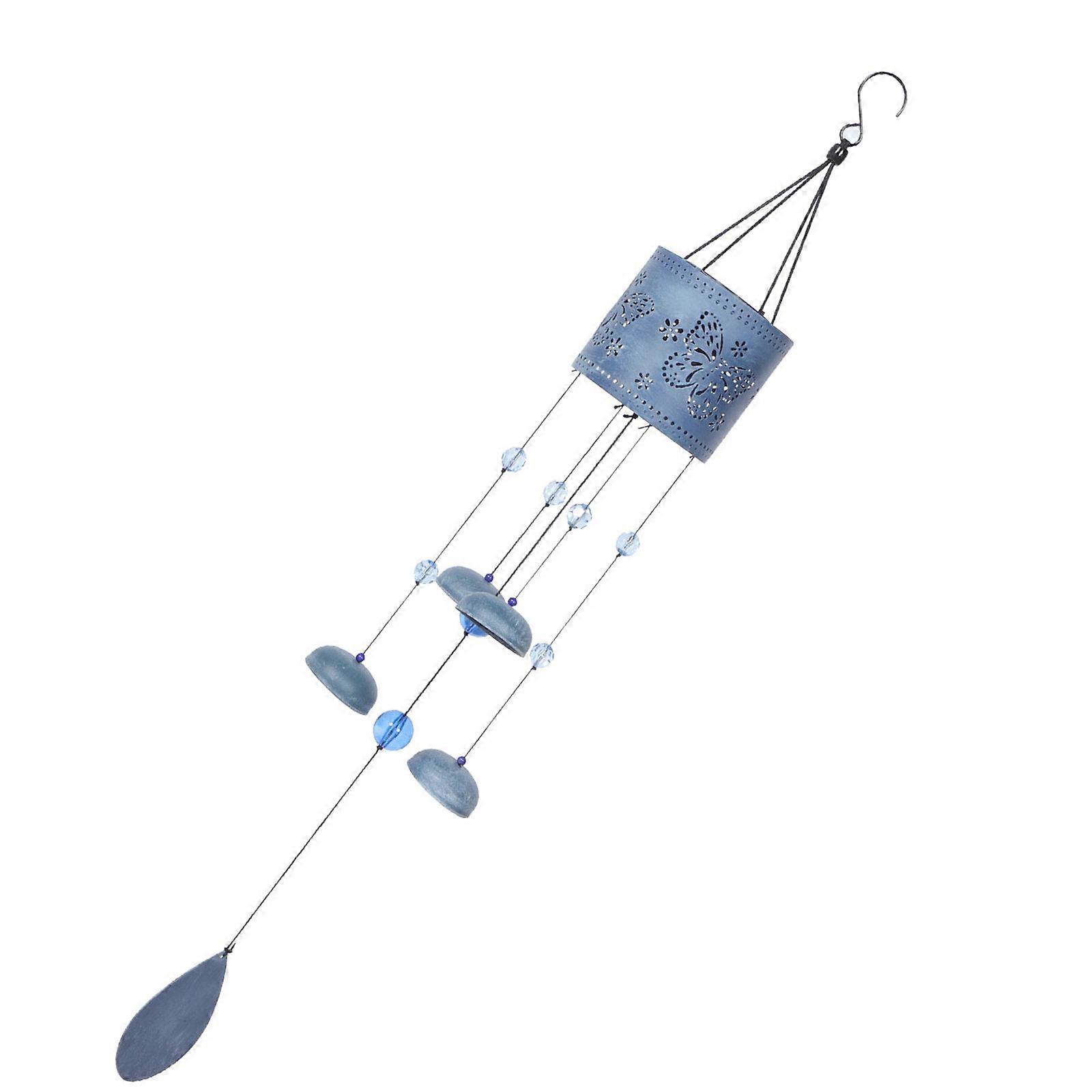 Solar Panel Powered Wind Chime For Balcony Decor With Delicate Style 76.5x10cm 1Pcs