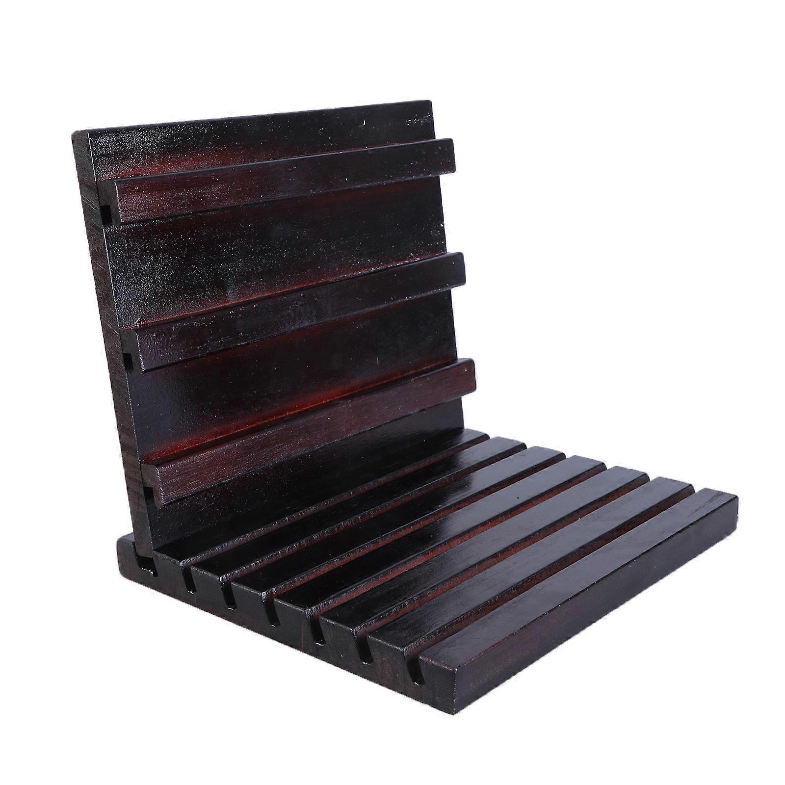 Coin Display Stand Wooden Challenge Coin Display Rack Multipurpose Coin Shelf Coin Holder Desk Organizers for Collectors Multicolor