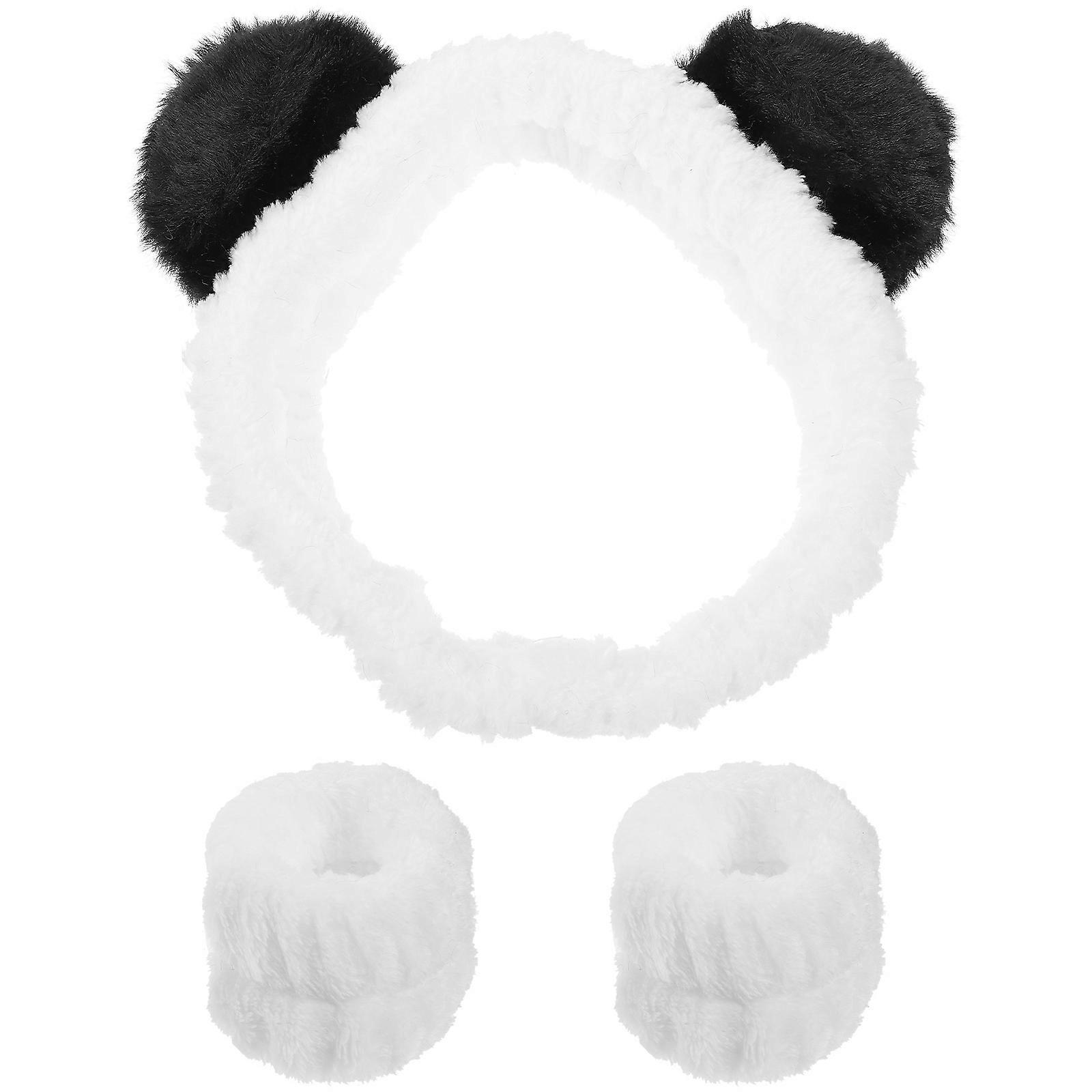 Hairband And Wristband Set For Skincare And Face Washing With Plush Material For Autumn And Winter Seasons 1 Set