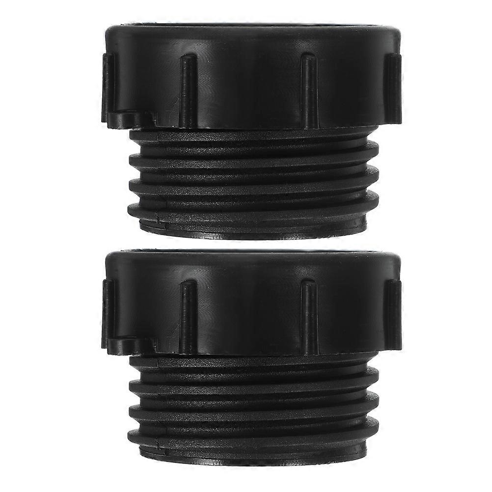 2Pcs Plastic IBC Tote Tank Adapter Black 60Mm Fine To Coarse Thread Converter For Safe And Reliable Chemical Liquid Transfer