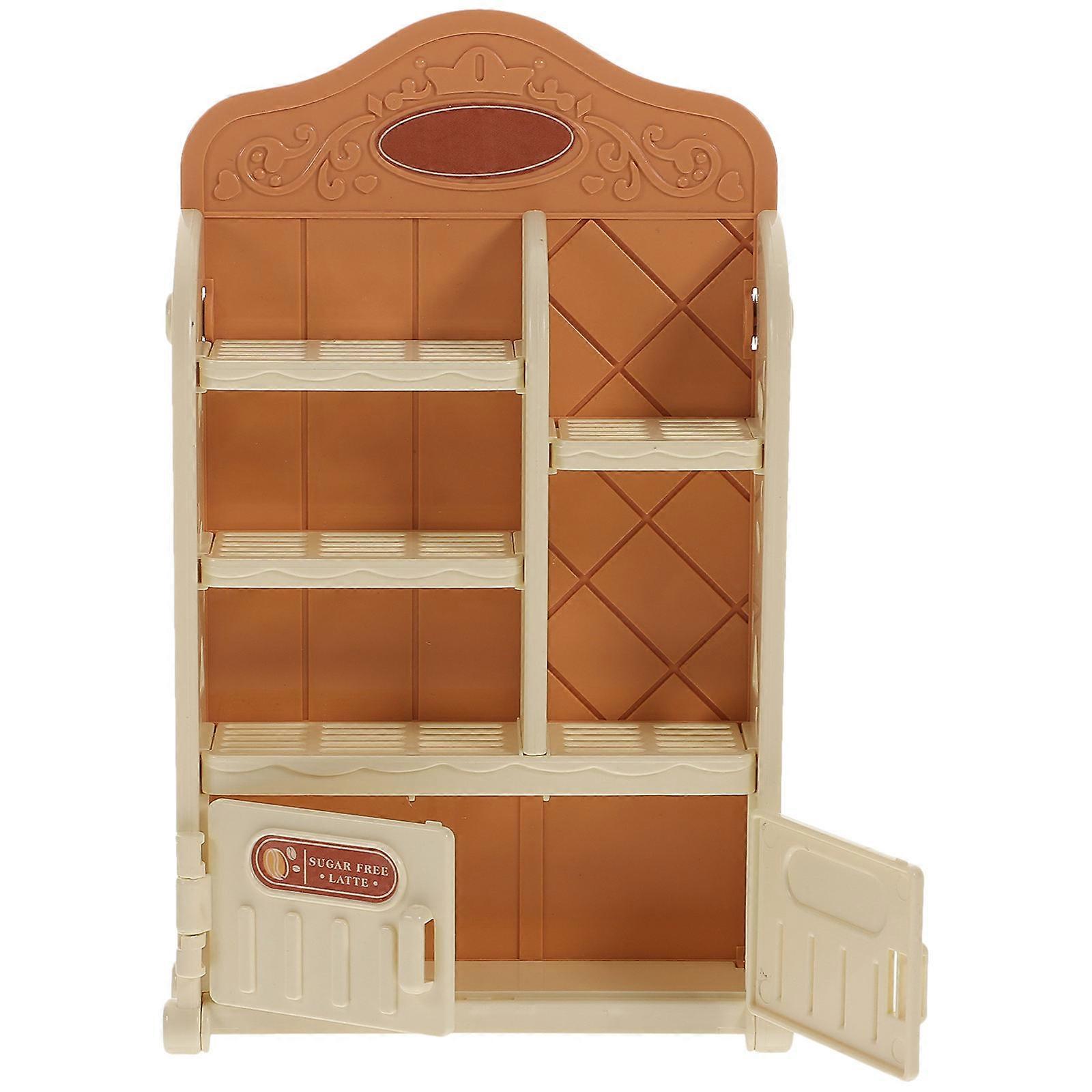 Miniature Dollhouse Storage Shelf for DIY Crafts Interior Models Compact Size 1Pack