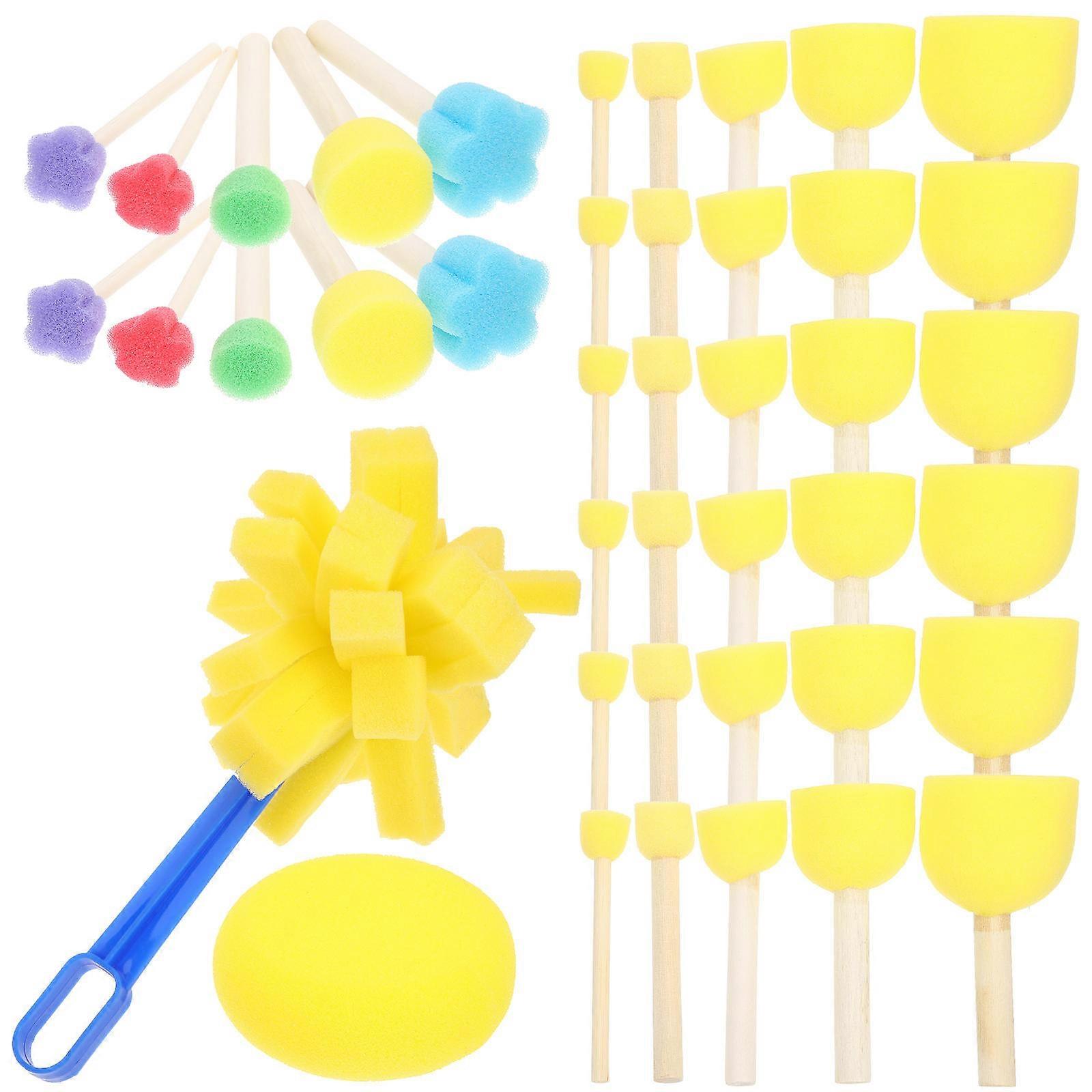 168Pcs Foam Sponge Painting Supplies For Children DIY Activities Round Tools Safe And Durable