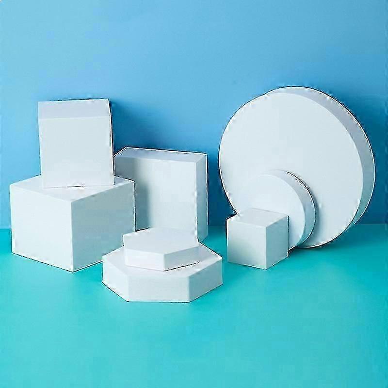 8 in 1 Different Sizes Geometric Cube Solid Color Photography Photo Background Table Shooting Foam Props c
