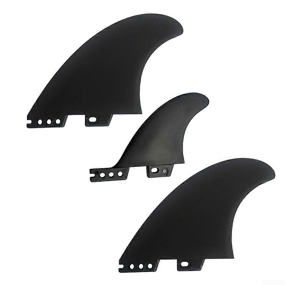 FCS2 Surfboard Fin Set, Fiberglass And ABS Material, Dual Tab System, Three-Piece, Compatible With FCS2