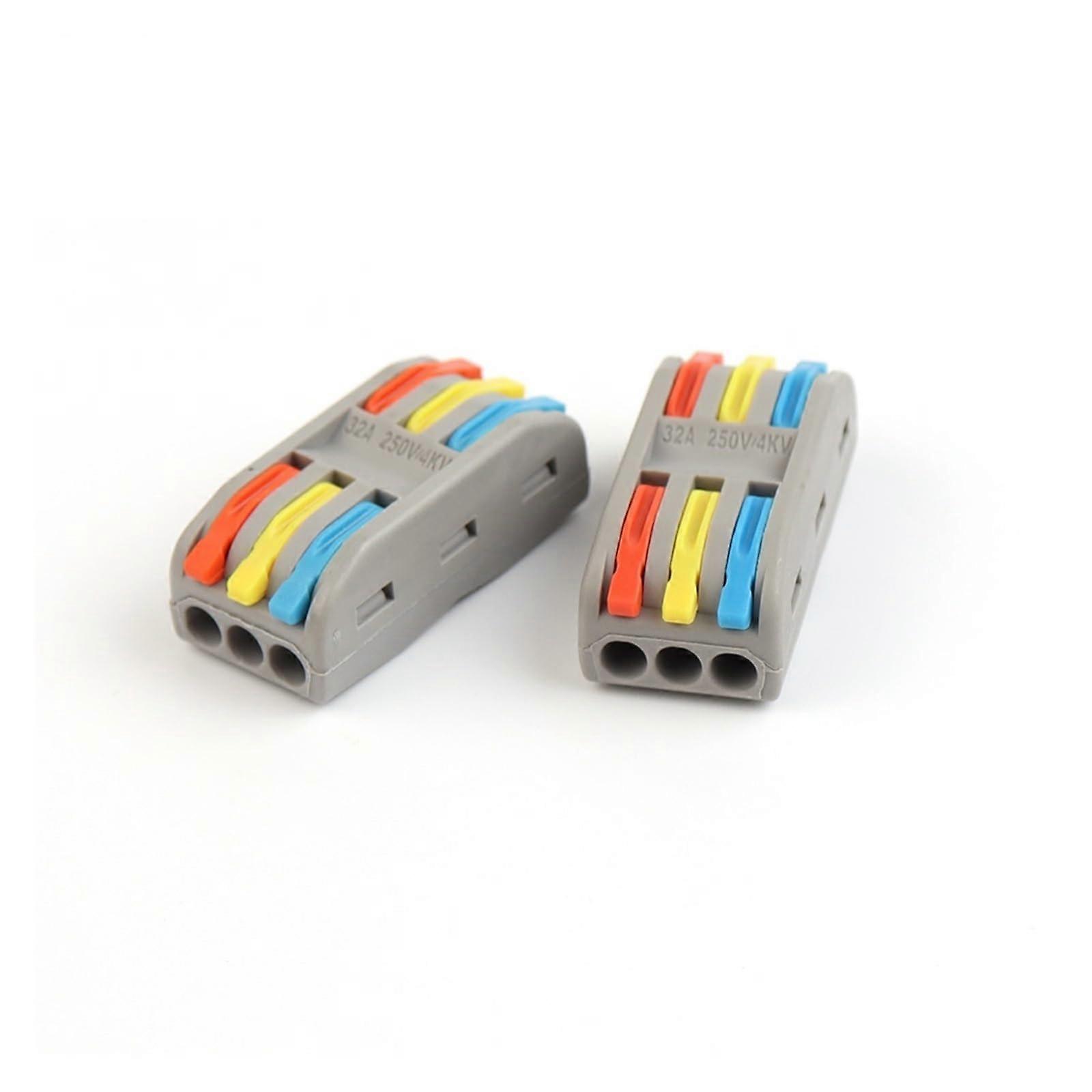 1 in Multiple out Quick Wiring Connector Splitter Wiring Cable Pushin Can Combined Butt Home Terminal Block SPL 222 5PCS Pct23m