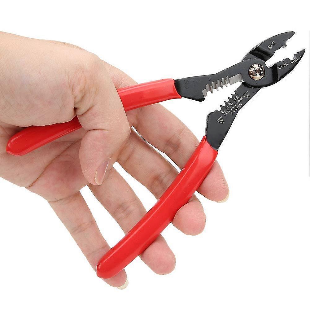 Wire Stripper and Crimping Tool, 7 Inch Portable Solid Steel Cable Crimper Pliers for Electrical Wire Cutting and Stripping